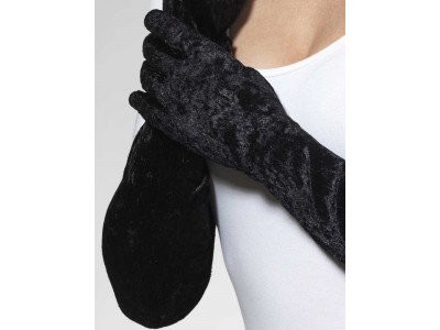 Manusi negre lungi catifea