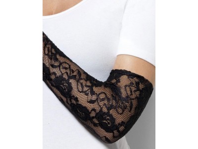 Manusi negre lungi fara degete madam