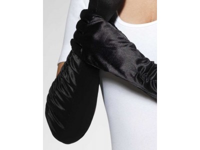 Manusi negre lungi satin