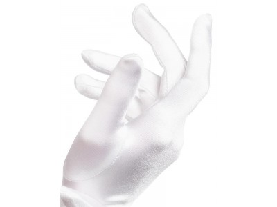 Manusi de satin albe lungi