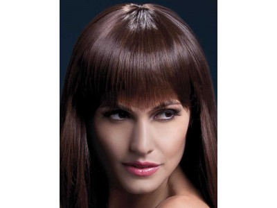 Peruca Fever - Sienna maro lunga cu breton