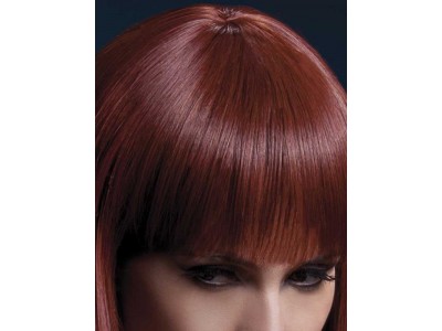 Peruca Fever - Sienna castaniu-roscata cu breton