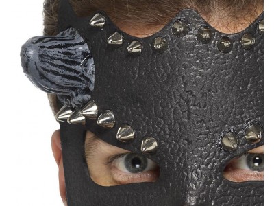 Masca venetiana de diavol cu tinte metalice