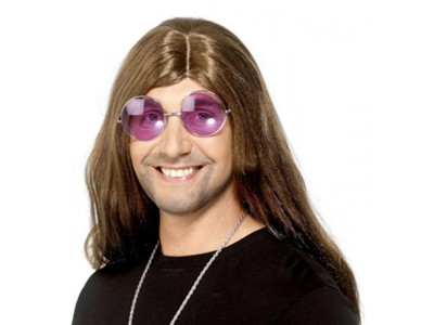 Medalion hippie de metal cu cristale