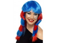 Peruca ros-albastra