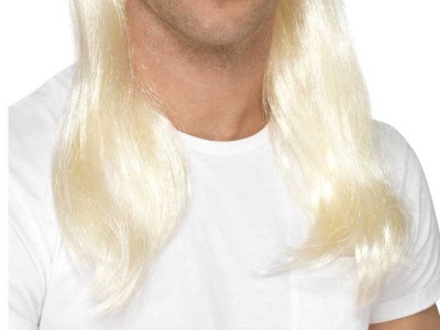 Peruca Mullet 80's Rock blonda